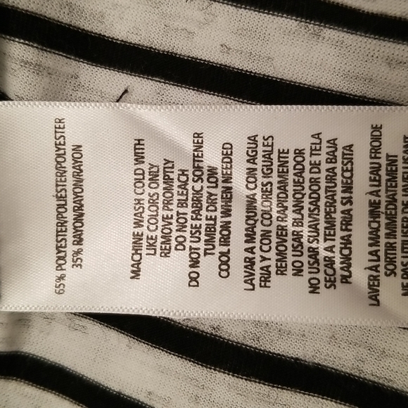 Calvin Klein black white stripe performance top cut out back detail Large - Picture 7 of 7